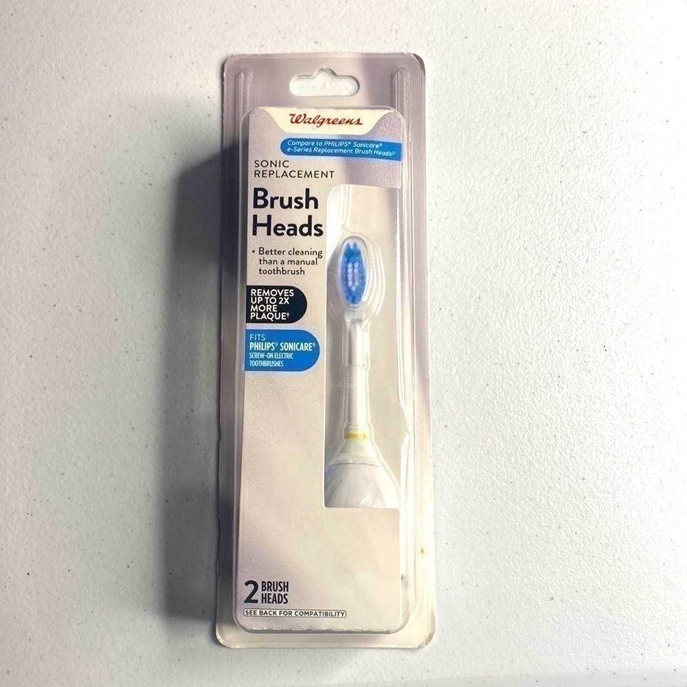 🆕 WALGREENS 2 PACK BRUSH HEADS‎ SONIC REPLACEMENT